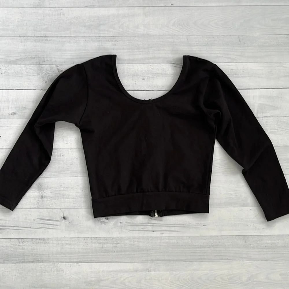 Vintage Tommy Hilfiger Black & White Zip Up Stretch Crop Top - Picture 4 of 4